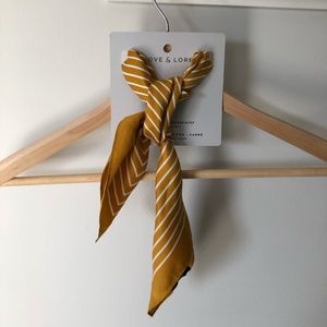 2/$25 🌟 NWT Love & Lore Turmeric Striped Square Neckerchief | O/S
